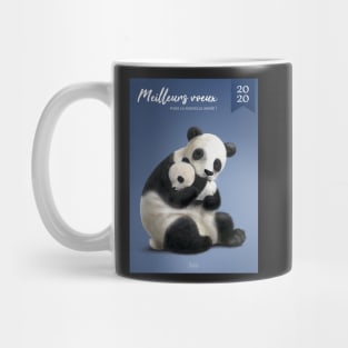 Greeting card Panda and her baby Mug